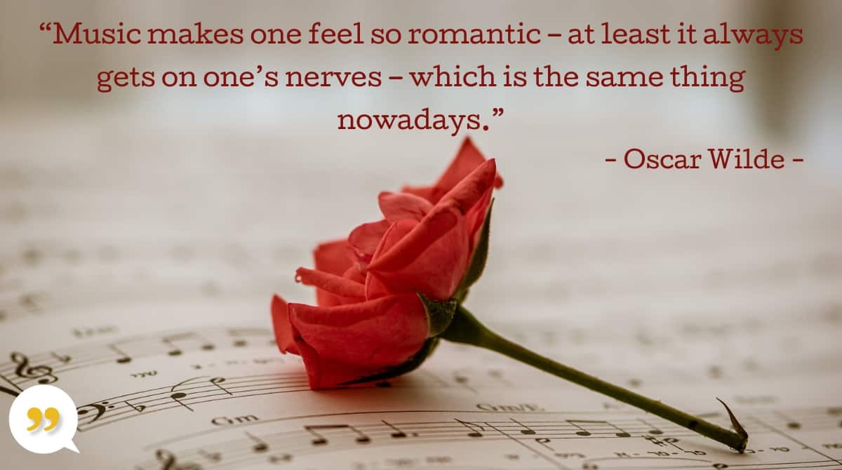 music makes one feel so romantic quote