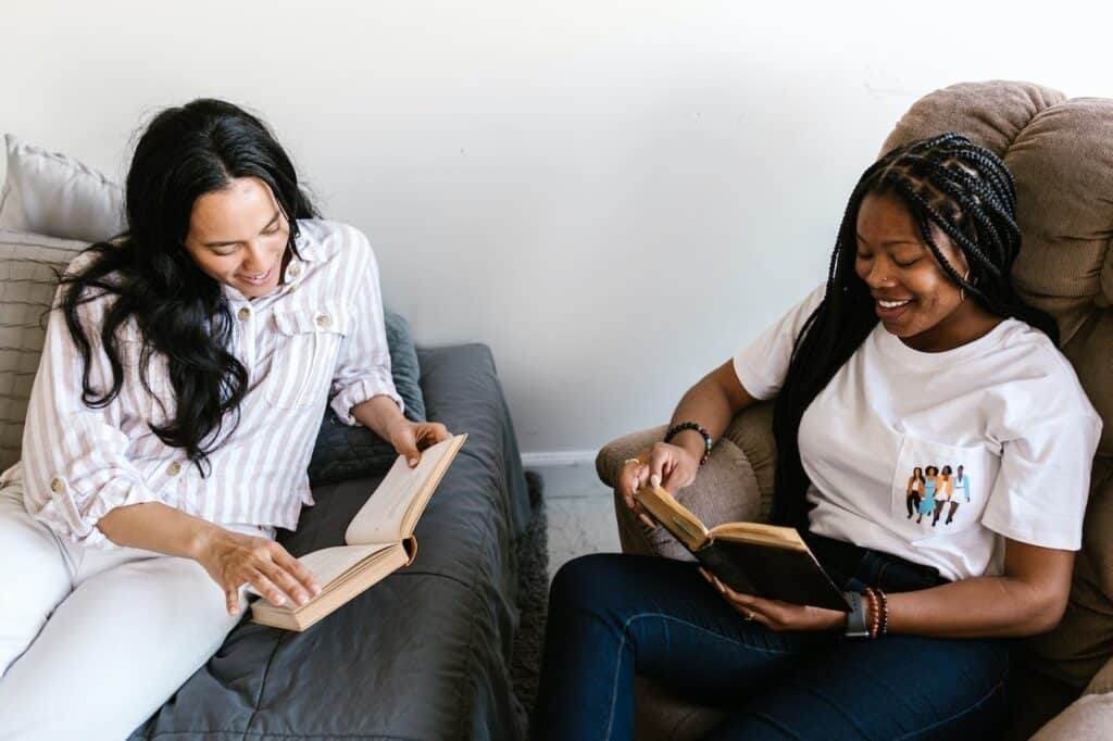 Young-Women-Reading-Books-Together
